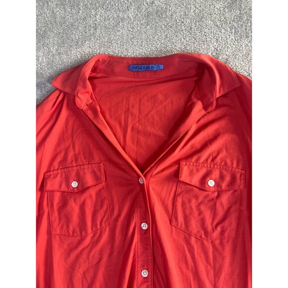 J Mclaughin Women's coral Long Sleeves Button-up Top Size Large - Picture 3 of 7